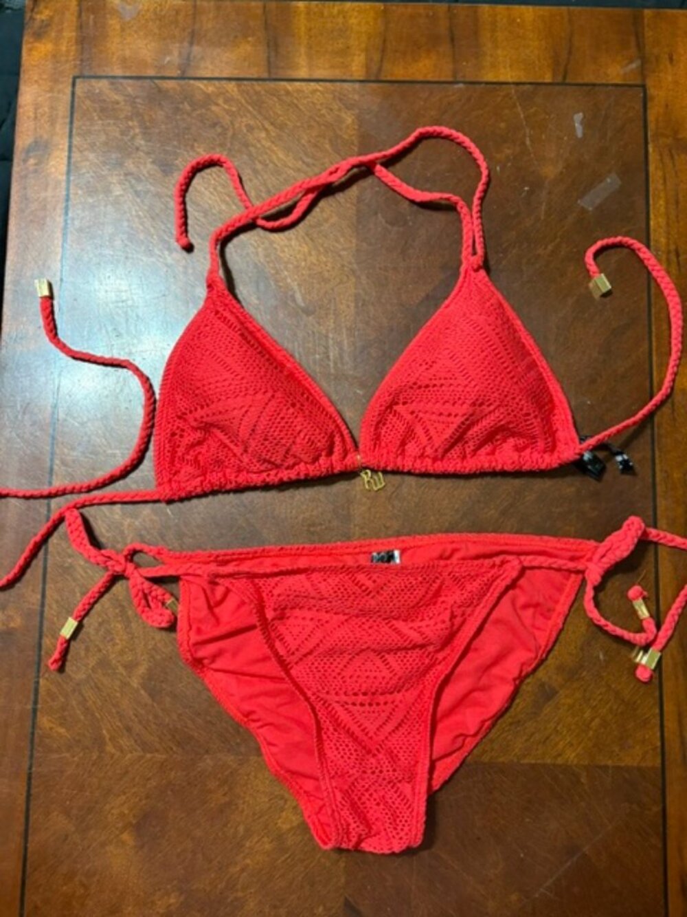 Rocawear Red Crochet Bikini Size L